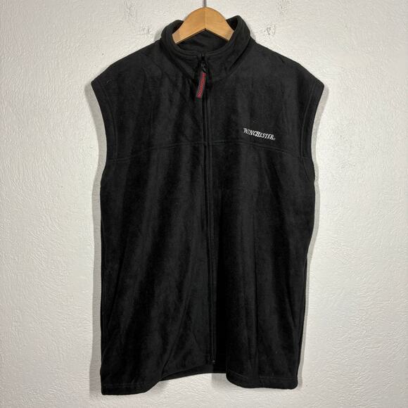 Winchester Sporting Fleece Vest Outdoor Casual Black Hunting Hiking - L - Picture 5 of 7